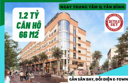 Bán Căn hộ có gác 66 m2 1 tỷ 2 tại trung tâm Tân Bình, gần sân bay TSN, Duy nhất 1 căn